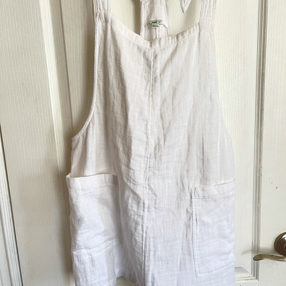 American Eagle White Overalls